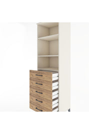Hyperion Dolap 3 Raflı 5 Çekmeceli 60x44x195 - S59M114V3B