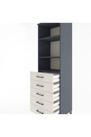 Hyperion Dolap 3 Raflı 5 Çekmeceli 60x44x195 - S59M114V4B