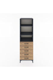 Hyperion Dolap 3 Raflı 5 Çekmeceli 60x44x195 - S59M114V6B
