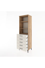 Hyperion Dolap 3 Raflı 5 Çekmeceli 60x44x195 - S59M114V7B