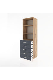 Hyperion Dolap 3 Raflı 5 Çekmeceli 60x44x195 - S59M114V8B