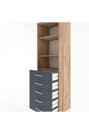 Hyperion Dolap 3 Raflı 5 Çekmeceli 60x44x195 - S59M114V8B