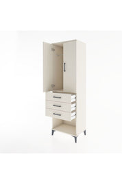 Hyperion Dolap Tek Raflı 3 Çekmeceli Tek Askılı 60x44x195 - S59M115V1B