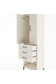 Hyperion Dolap Tek Raflı 3 Çekmeceli Tek Askılı 60x44x195 - S59M115V1B