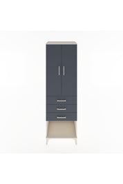 Hyperion Dolap Tek Raflı 3 Çekmeceli Tek Askılı 60x44x195 - S59M115V2B