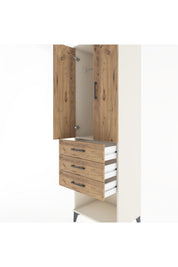 Hyperion Dolap Tek Raflı 3 Çekmeceli Tek Askılı 60x44x195 - S59M115V3B