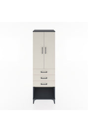 Hyperion Dolap Tek Raflı 3 Çekmeceli Tek Askılı 60x44x195 - S59M115V4B