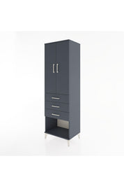 Hyperion Dolap Tek Raflı 3 Çekmeceli Tek Askılı 60x44x195 - S59M115V5B