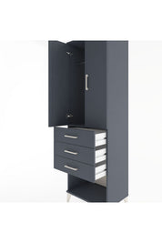 Hyperion Dolap Tek Raflı 3 Çekmeceli Tek Askılı 60x44x195 - S59M115V5B
