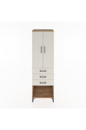 Hyperion Dolap Tek Raflı 3 Çekmeceli Tek Askılı 60x44x195 - S59M115V7B
