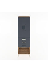 Hyperion Dolap Tek Raflı 3 Çekmeceli Tek Askılı 60x44x195