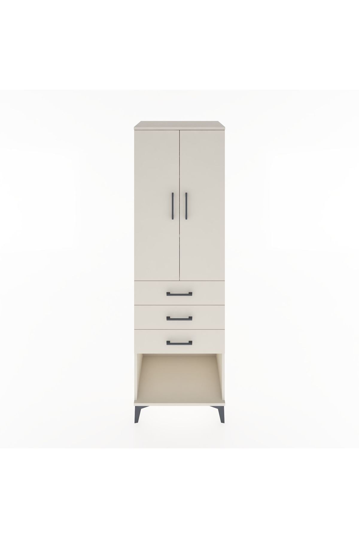 Hyperion Dolap 3 Raflı 3 Çekmeceli 2 Kapaklı 60x44x195 - S59M116V1B