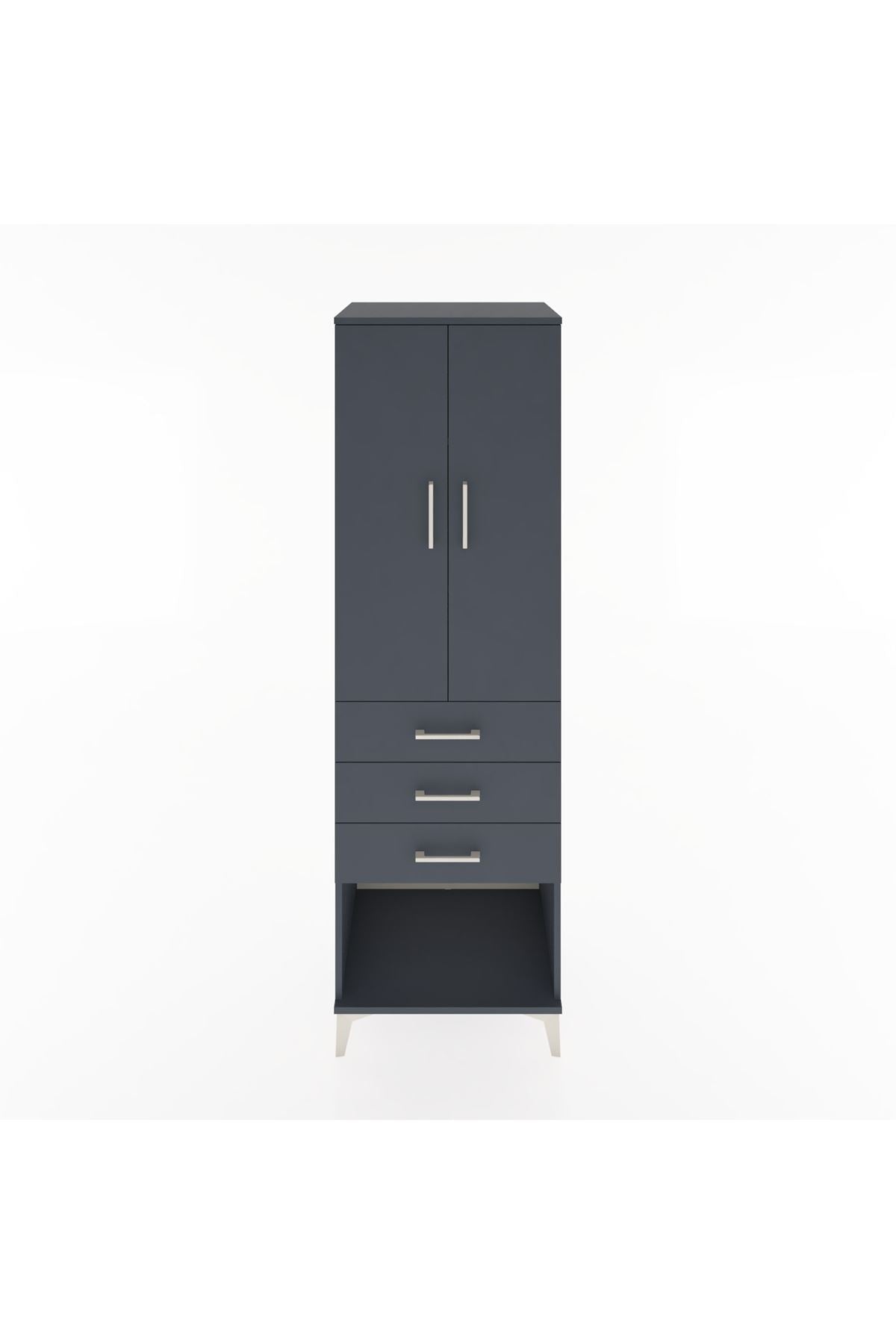 Hyperion Dolap 3 Raflı 3 Çekmeceli 2 Kapaklı 60x44x195 - S59M116V5B