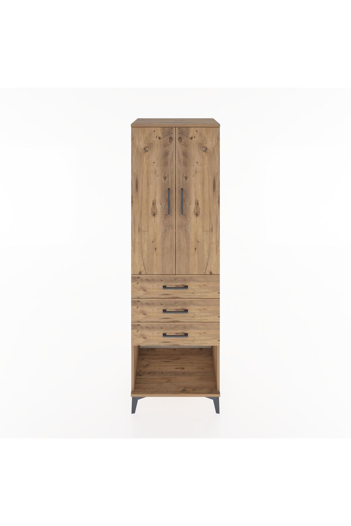 Hyperion Dolap 3 Raflı 3 Çekmeceli 2 Kapaklı 60x44x195 - S59M116V9B