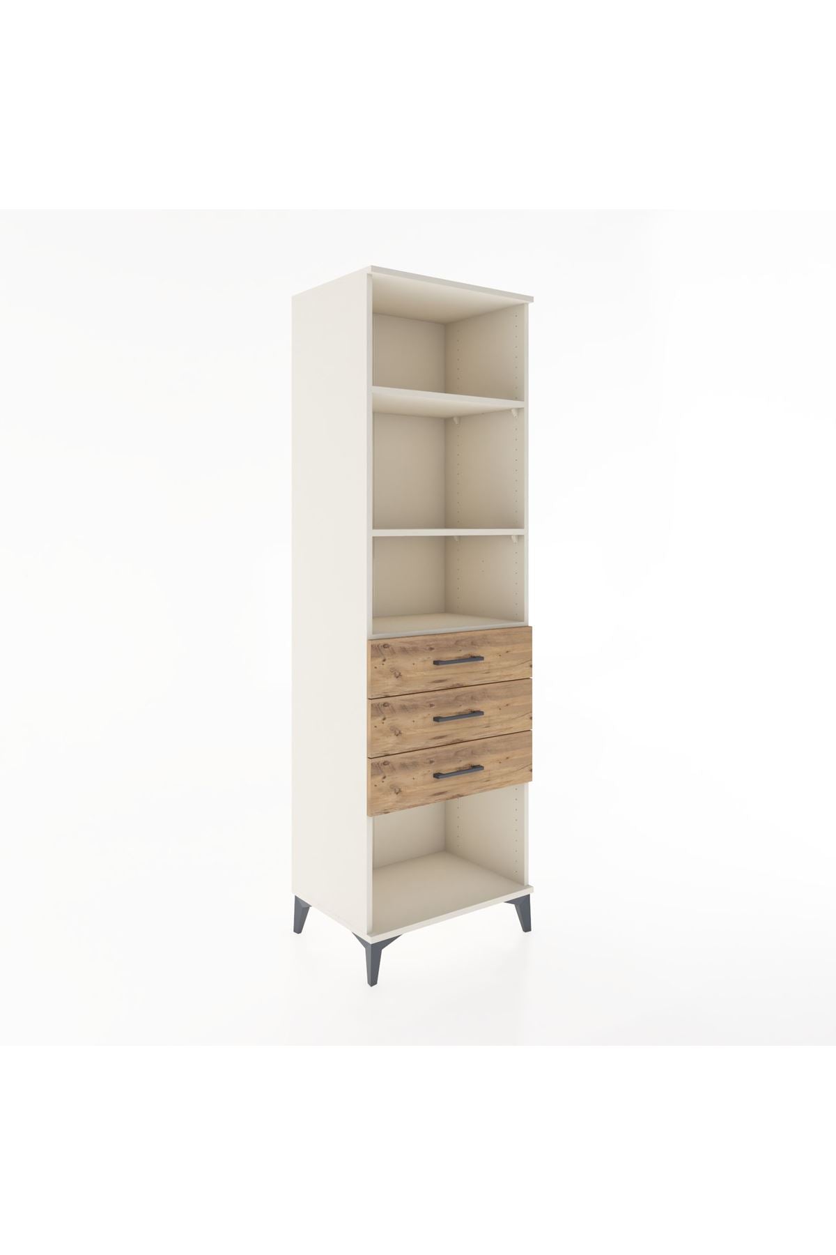 Hyperion Dolap 3 Raflı 3 Çekmeceli 60x44x195 - S59M117V3B