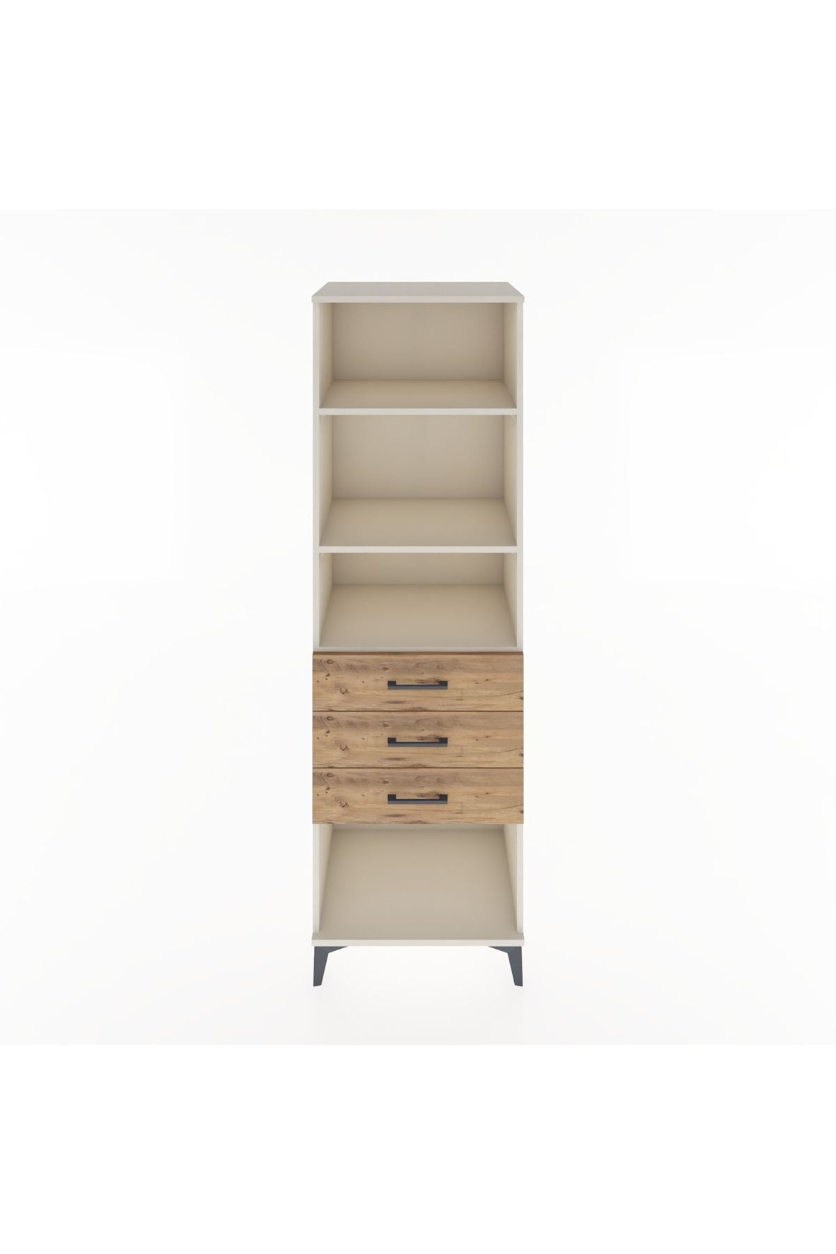 Hyperion Dolap 3 Raflı 3 Çekmeceli 60x44x195 - S59M117V3B