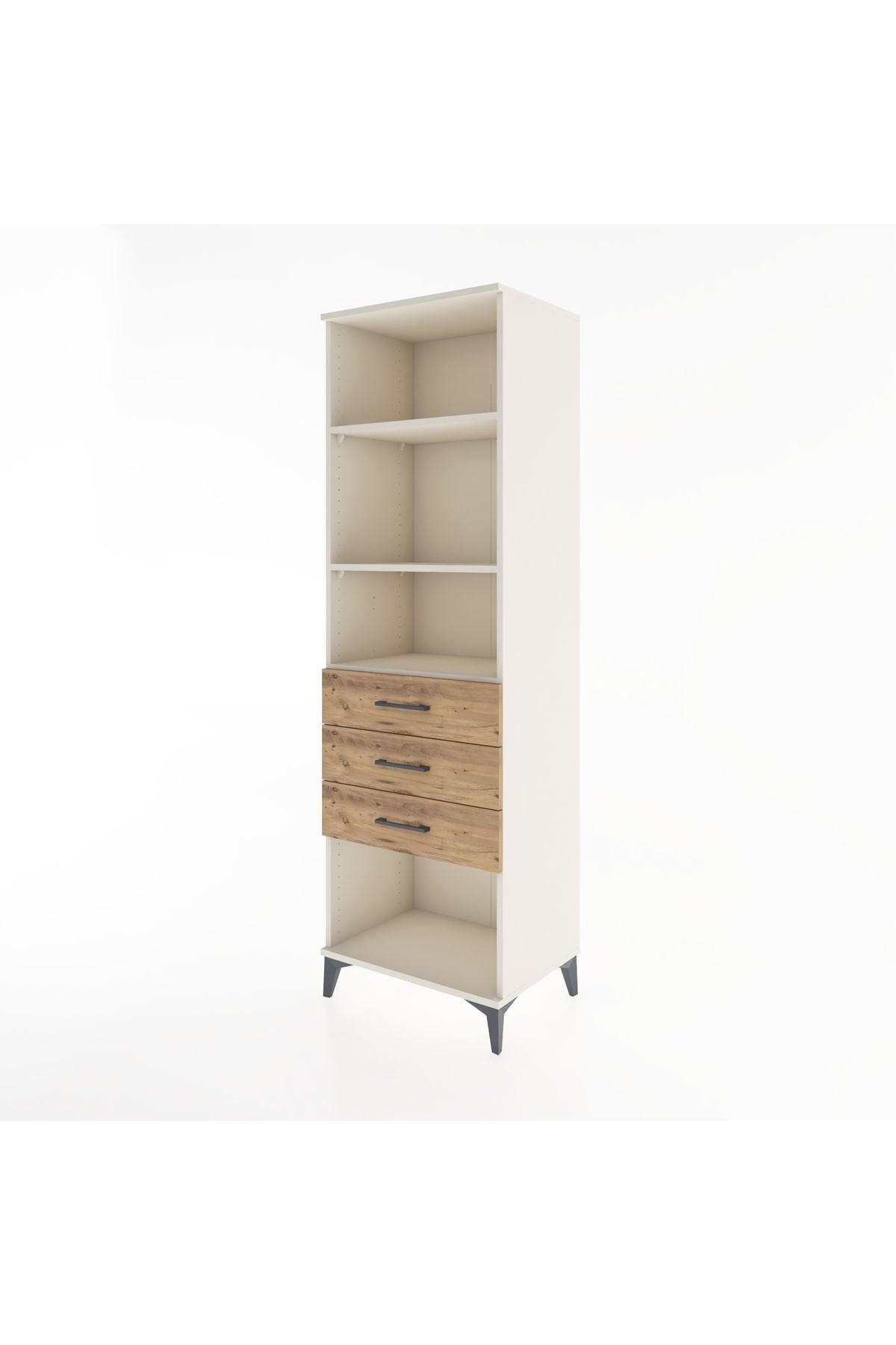 Hyperion Dolap 3 Raflı 3 Çekmeceli 60x44x195 - S59M117V3B