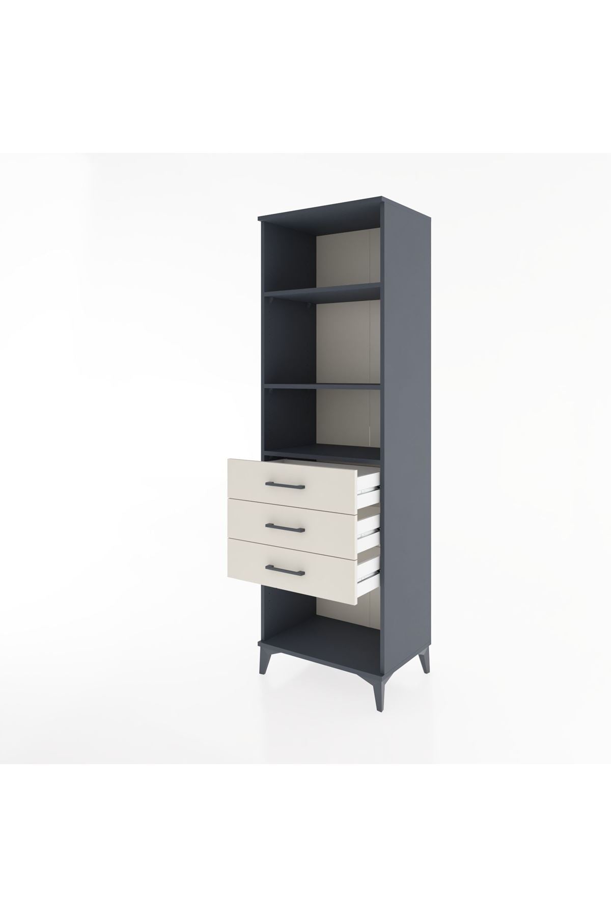 Hyperion Dolap 3 Raflı 3 Çekmeceli 60x44x195 - S59M117V4B