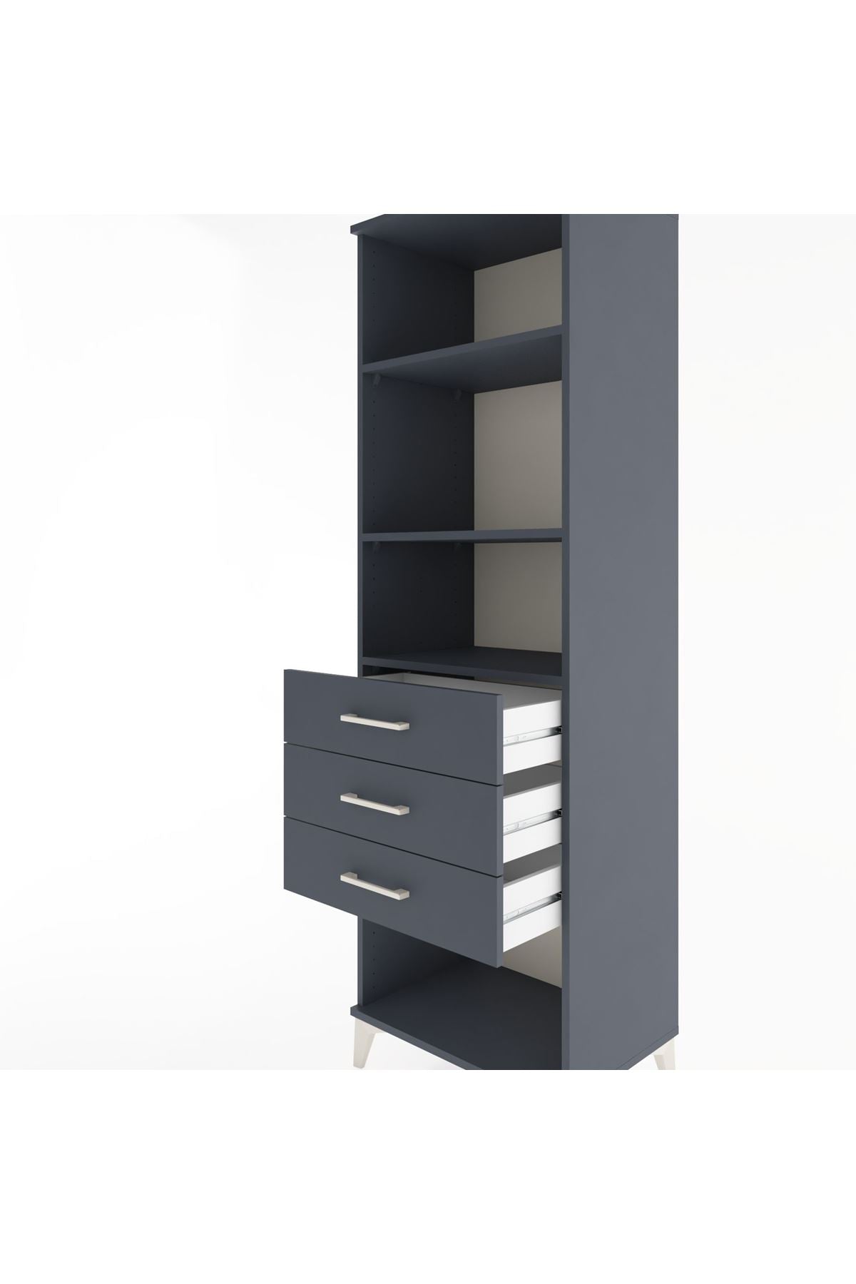 Hyperion Dolap 3 Raflı 3 Çekmeceli 60x44x195 - S59M117V5B