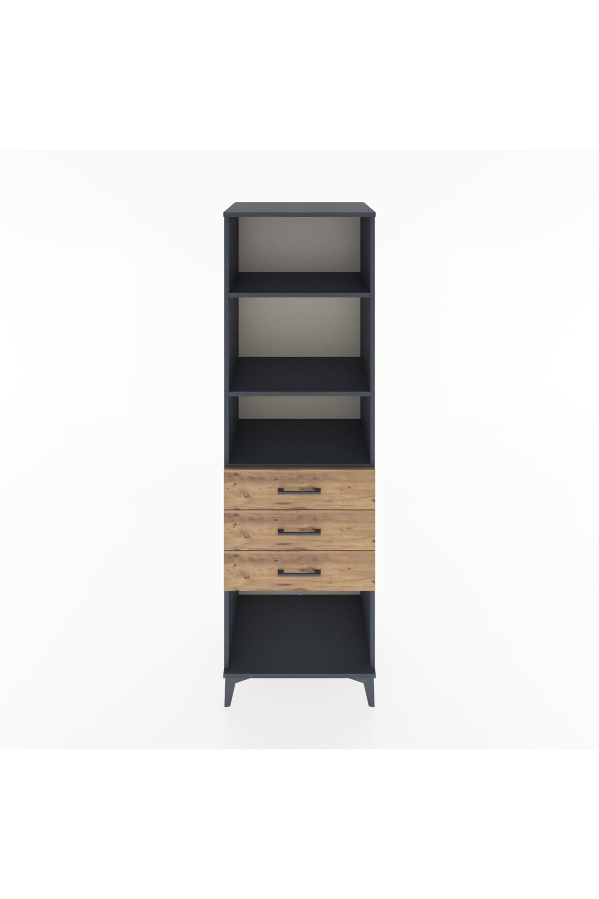 Hyperion Dolap 3 Raflı 3 Çekmeceli 60x44x195 - S59M117V6B