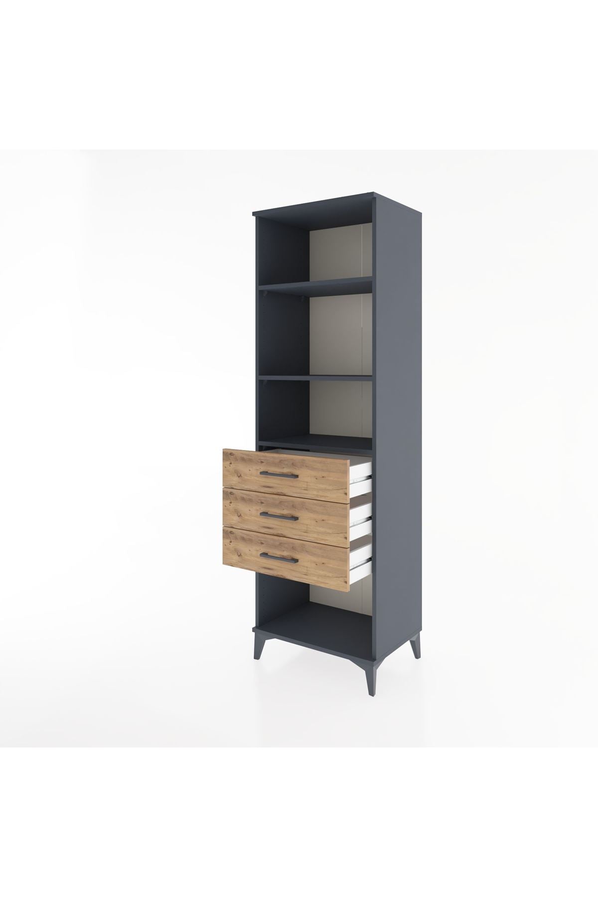 Hyperion Dolap 3 Raflı 3 Çekmeceli 60x44x195 - S59M117V6B