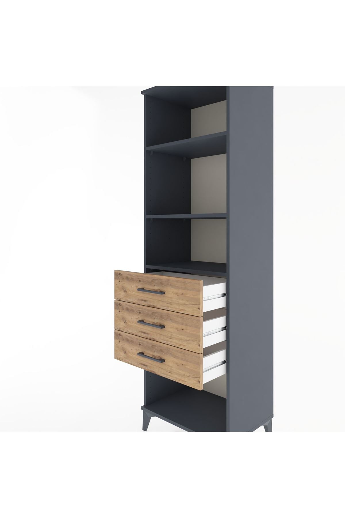 Hyperion Dolap 3 Raflı 3 Çekmeceli 60x44x195 - S59M117V6B