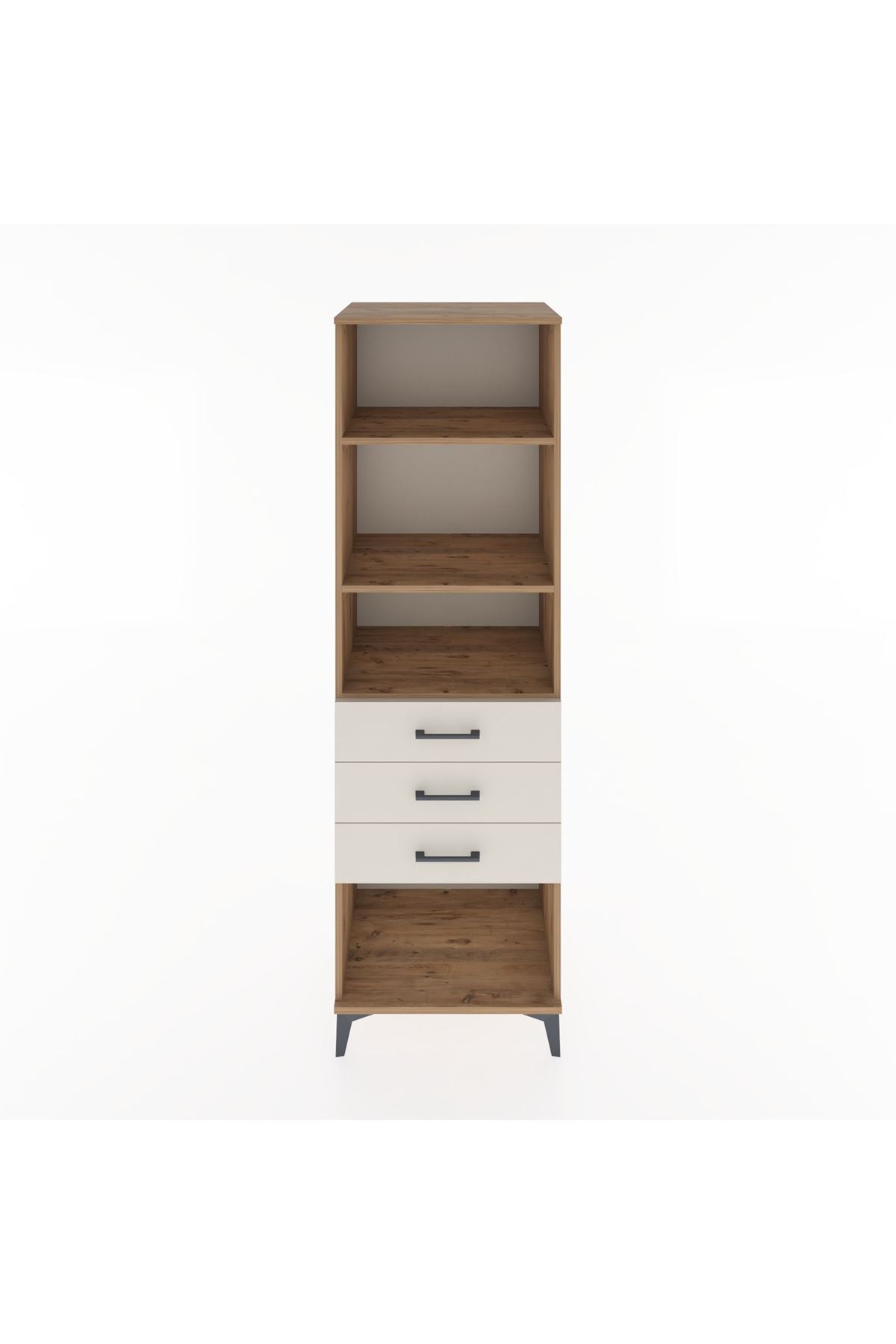 Hyperion Dolap 3 Raflı 3 Çekmeceli 60x44x195 - S59M117V7B