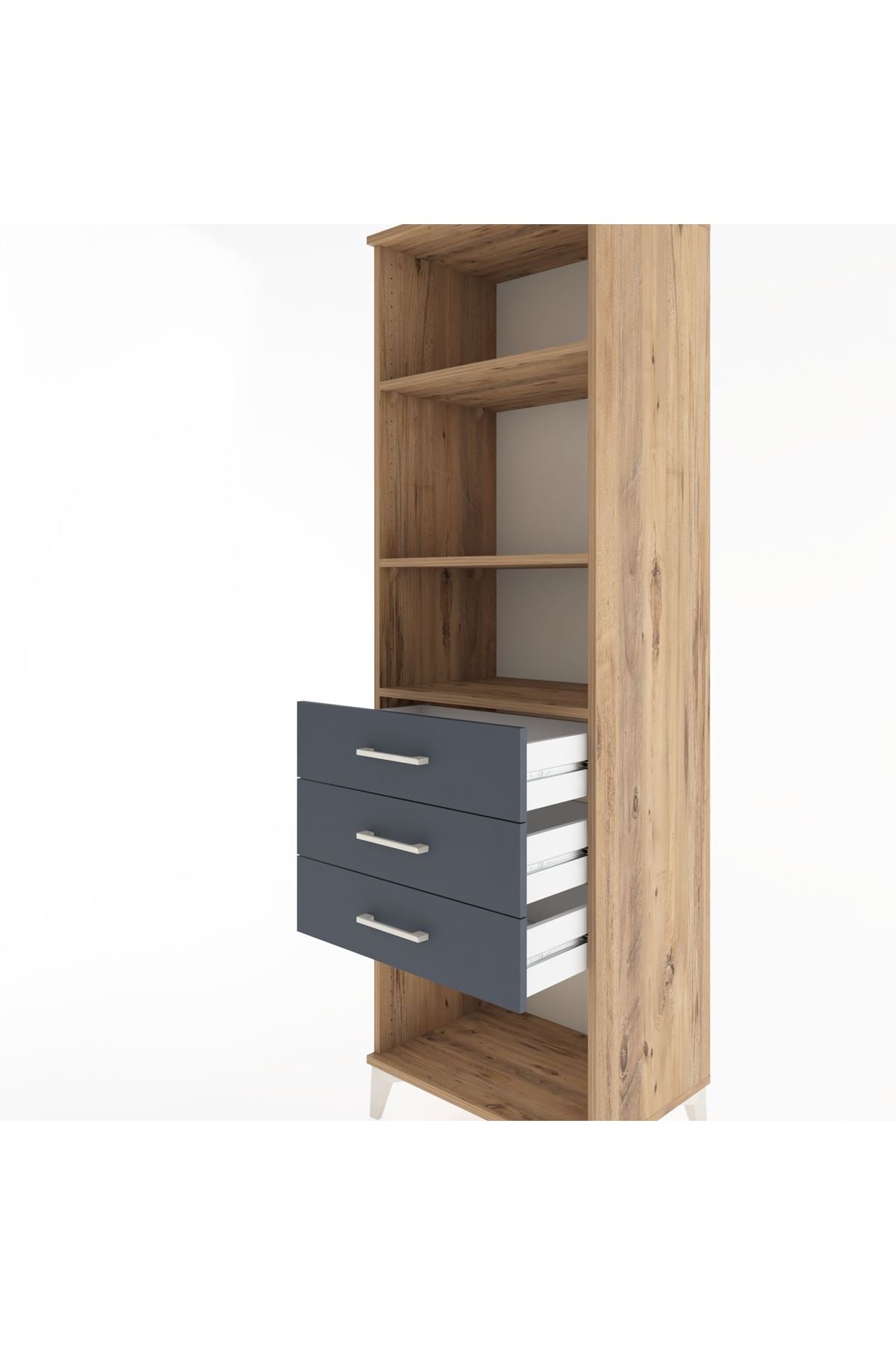 Hyperion Dolap 3 Raflı 3 Çekmeceli 60x44x195 - S59M117V8B