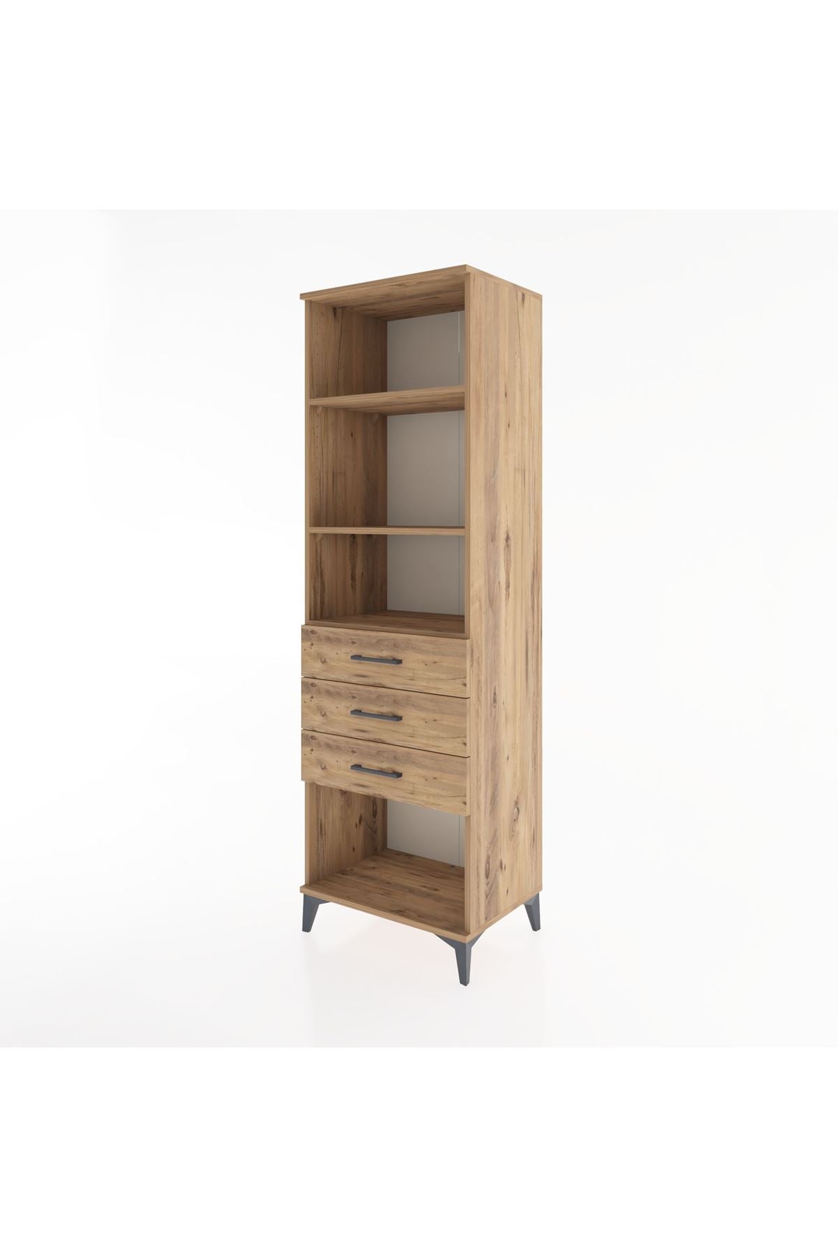 Hyperion Dolap 3 Raflı 3 Çekmeceli 60x44x195 - S59M117V9B