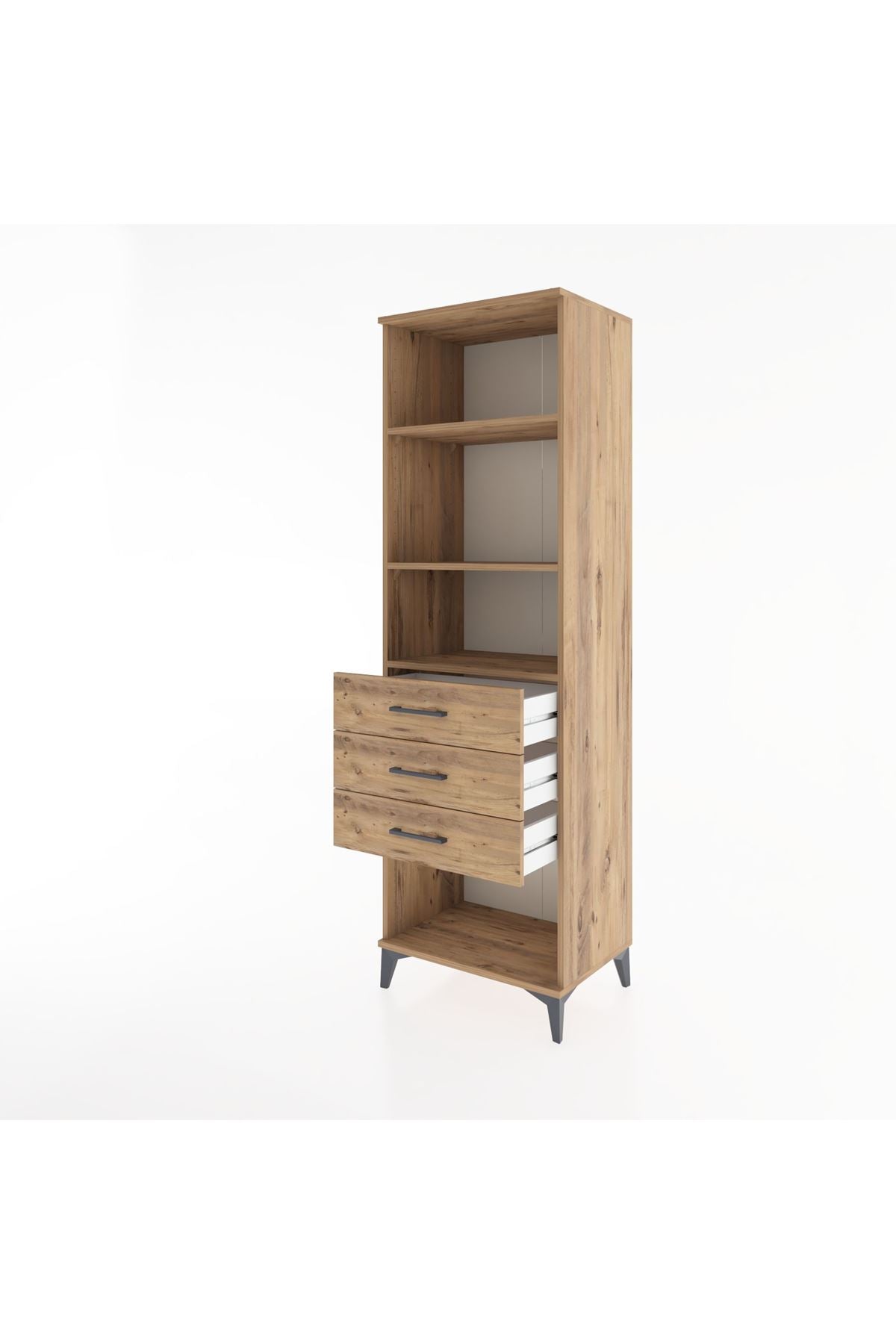 Hyperion Dolap 3 Raflı 3 Çekmeceli 60x44x195 - S59M117V9B