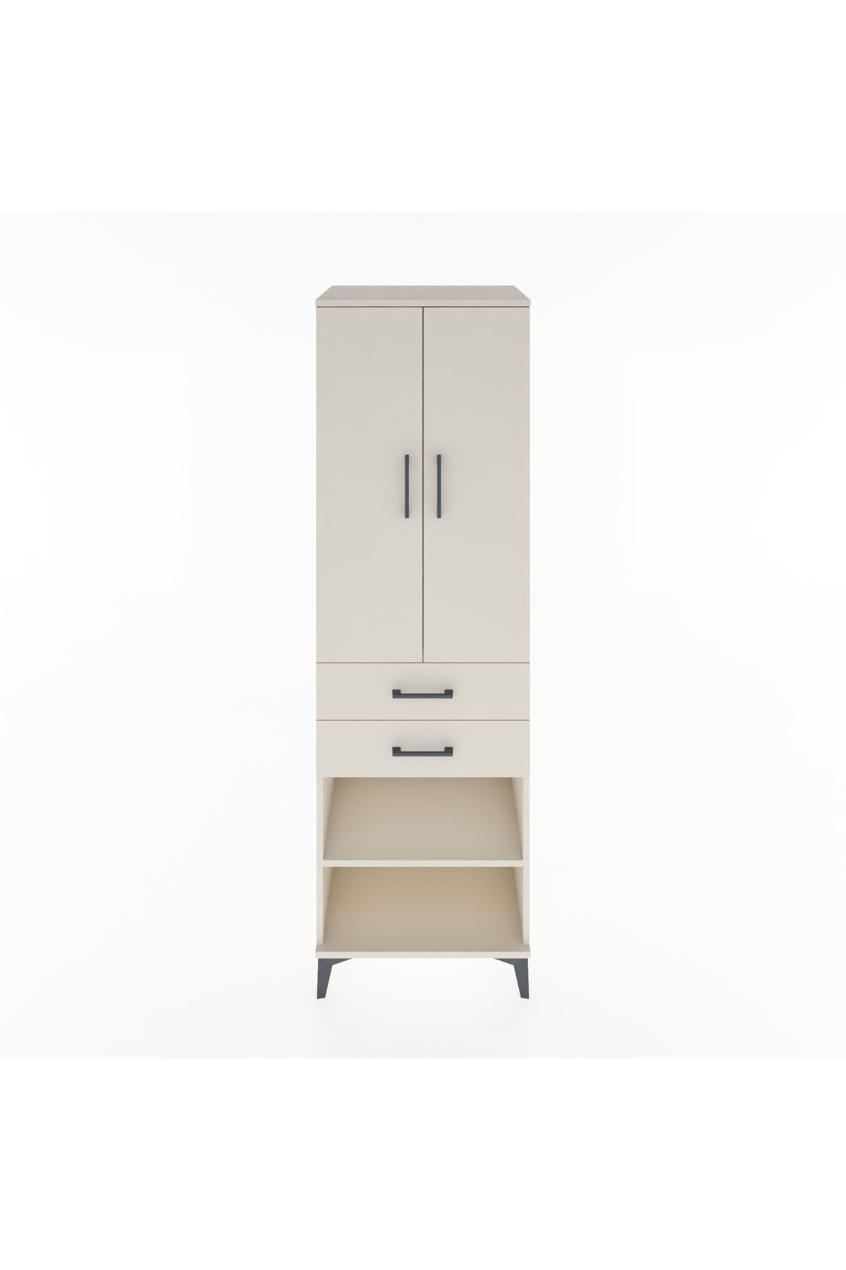 Hyperion Dolap 2 Raflı 2 Çekmeceli Tek Askılı 60x44x195 - S59M118V1B