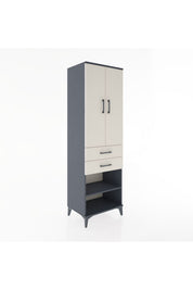 Hyperion Dolap 2 Raflı 2 Çekmeceli Tek Askılı 60x44x195 - S59M118V4B