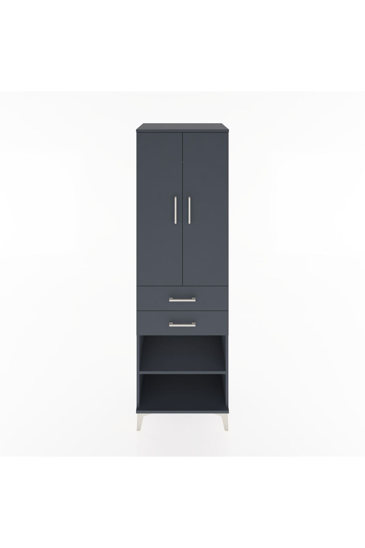 Hyperion Dolap 2 Raflı 2 Çekmeceli Tek Askılı 60x44x195 - S59M118V5B