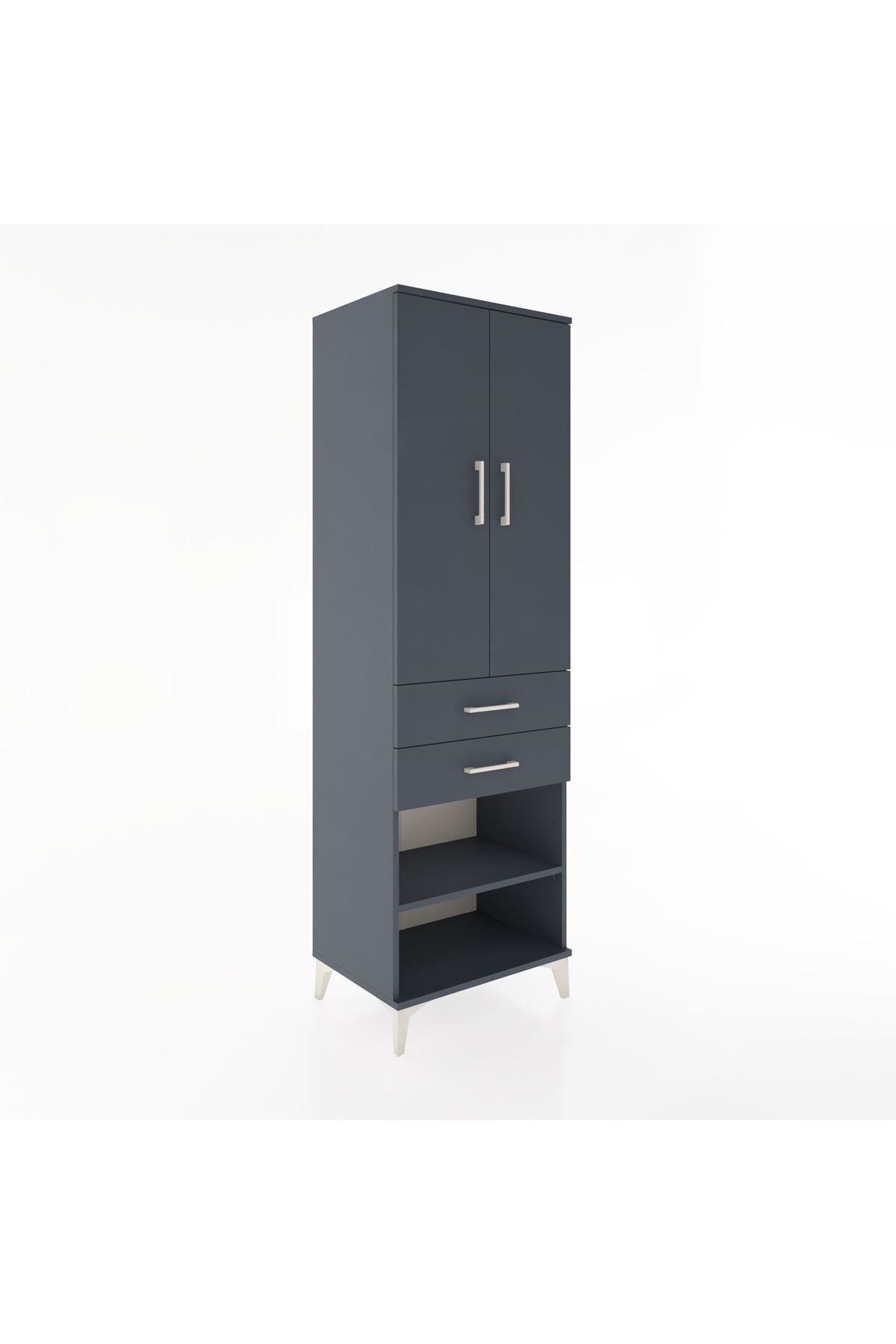 Hyperion Dolap 2 Raflı 2 Çekmeceli Tek Askılı 60x44x195 - S59M118V5B