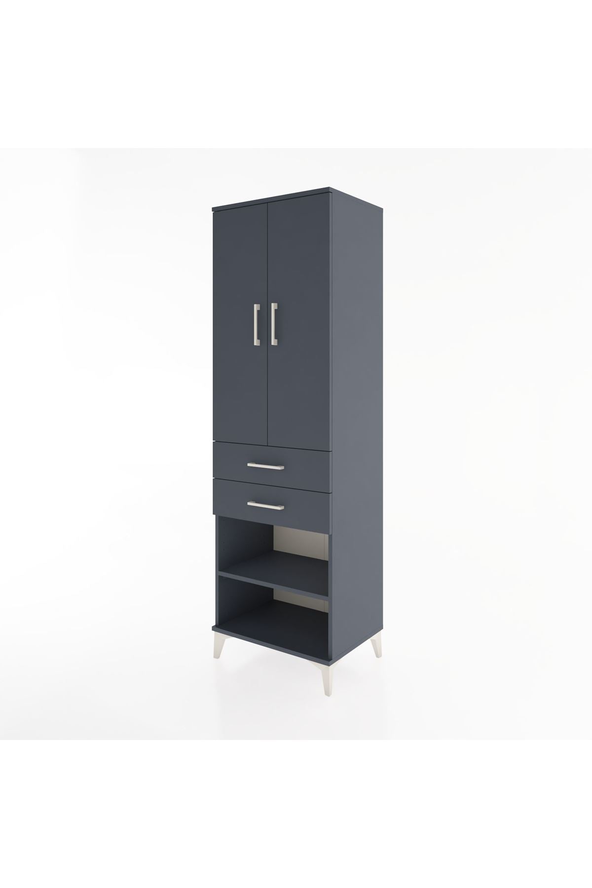 Hyperion Dolap 2 Raflı 2 Çekmeceli Tek Askılı 60x44x195 - S59M118V5B
