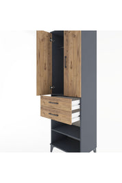 Hyperion Dolap 2 Raflı 2 Çekmeceli Tek Askılı 60x44x195 - S59M118V6B