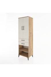 Hyperion Dolap 2 Raflı 2 Çekmeceli Tek Askılı 60x44x195 - S59M118V7B