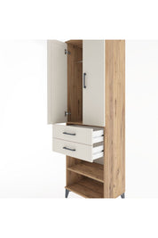 Hyperion Dolap 2 Raflı 2 Çekmeceli Tek Askılı 60x44x195 - S59M118V7B