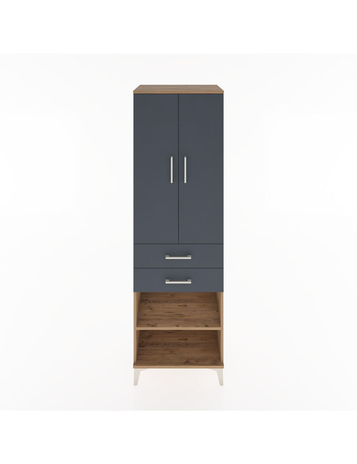 Hyperion Dolap 2 Raflı 2 Çekmeceli Tek Askılı 60x44x195 - S59M118V8B