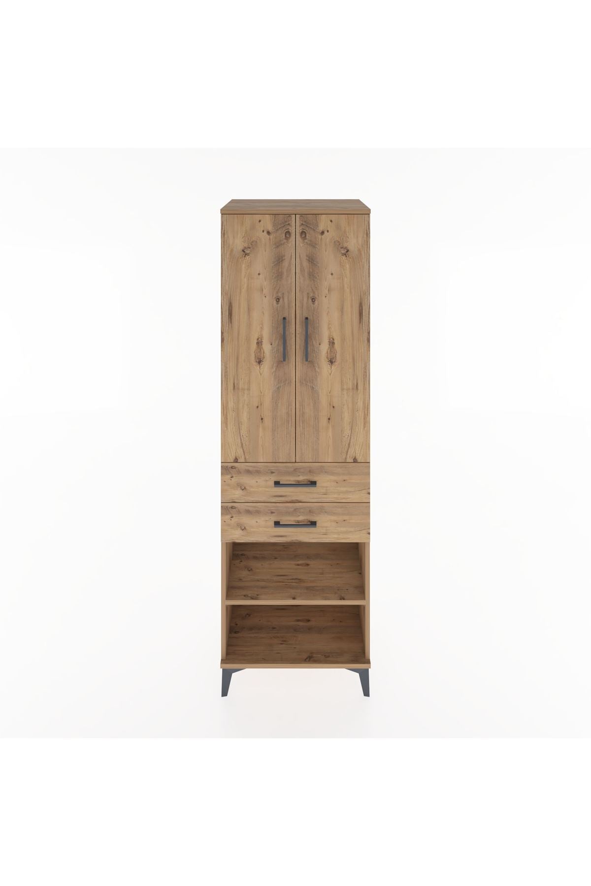Hyperion Dolap 2 Raflı 2 Çekmeceli Tek Askılı 60x44x195 - S59M118V9B