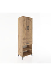 Hyperion Dolap 2 Raflı 2 Çekmeceli Tek Askılı 60x44x195 - S59M118V9B