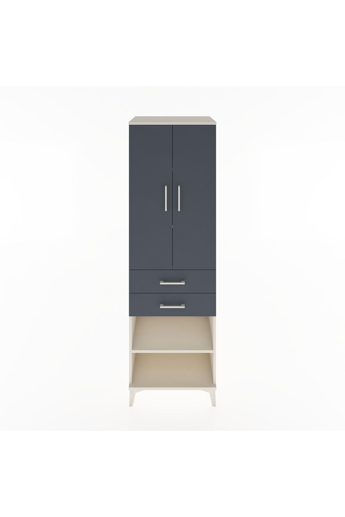 Hyperion Dolap 4 Raflı 2 Çekmeceli 2 Kapaklı 60x44x195 - S59M119V2B