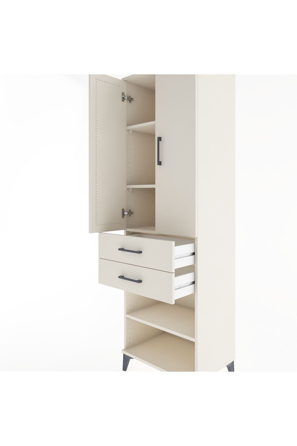 Hyperion Dolap 4 Raflı 2 Çekmeceli 2 Kapaklı 60x44x195 - S59M119V1B