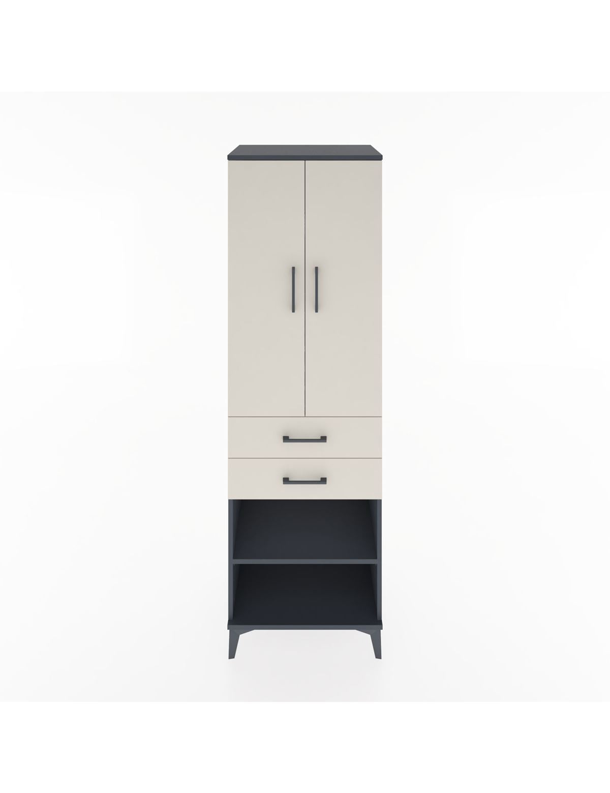 Hyperion Dolap 4 Raflı 2 Çekmeceli 2 Kapaklı 60x44x195 - S59M119V4B