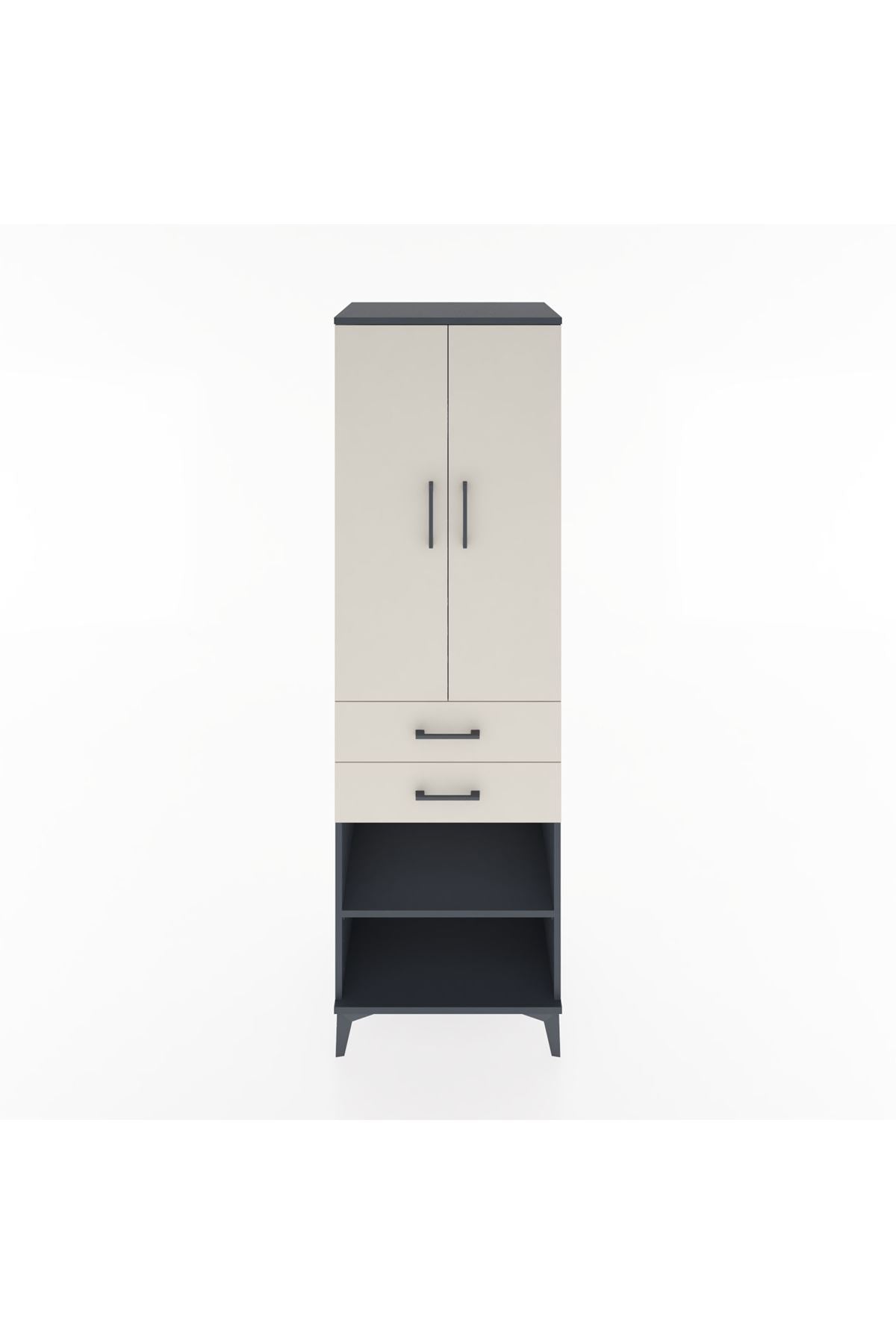 Hyperion Dolap 4 Raflı 2 Çekmeceli 2 Kapaklı 60x44x195 - S59M119V4B