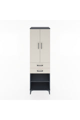 Hyperion Dolap 4 Raflı 2 Çekmeceli 2 Kapaklı 60x44x195