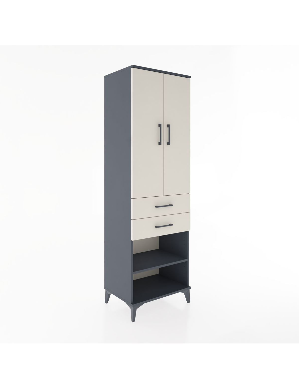 Hyperion Dolap 4 Raflı 2 Çekmeceli 2 Kapaklı 60x44x195 - S59M119V4B