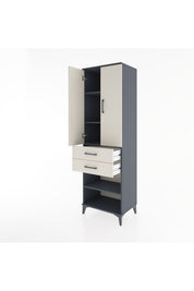 Hyperion Dolap 4 Raflı 2 Çekmeceli 2 Kapaklı 60x44x195 - S59M119V4B