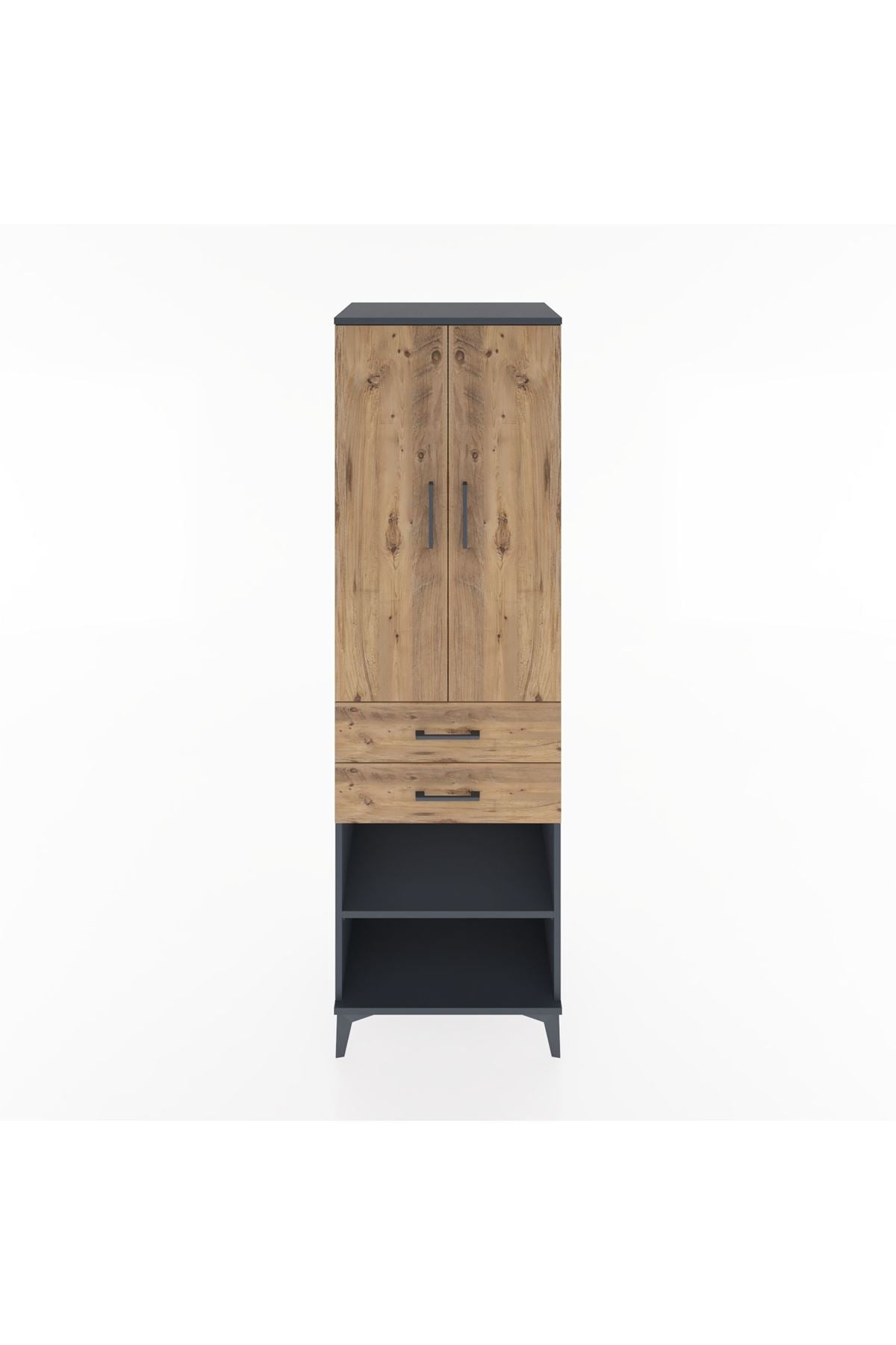 Hyperion Dolap 4 Raflı 2 Çekmeceli 2 Kapaklı 60x44x195 - S59M119V6B