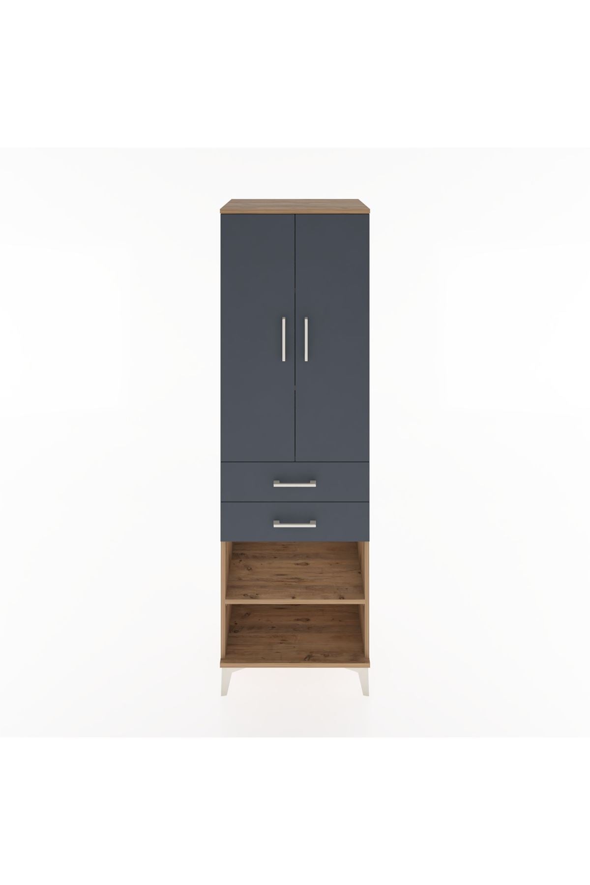 Hyperion Dolap 4 Raflı 2 Çekmeceli 2 Kapaklı 60x44x195 - S59M119V8B